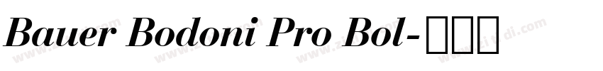 Bauer Bodoni Pro Bol字体转换